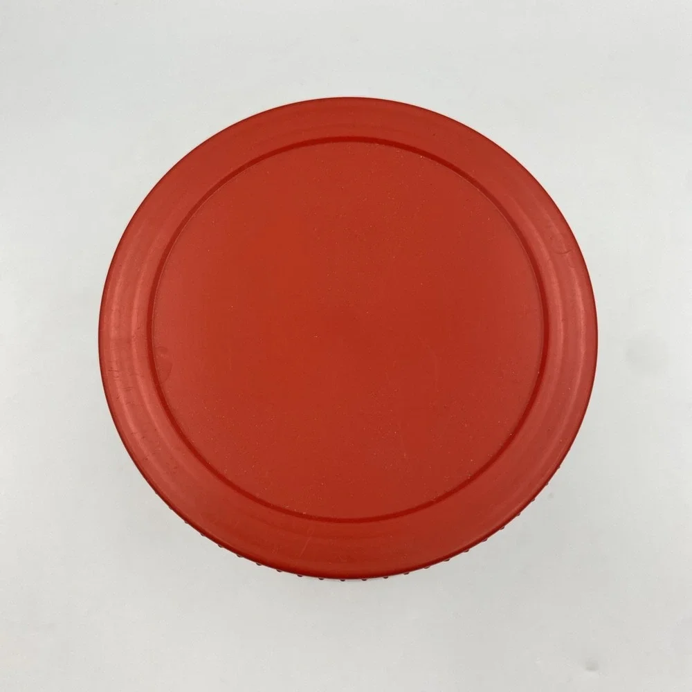 Vtg VMC REIMS Victorian Carolers Christmas Jar  Red Screw Top Lid Made in France
